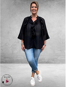 Kaffe Curve blouse Flori – Deep Black